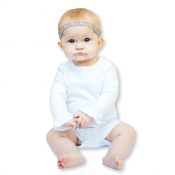 Blank Girl's Long Sleeve Ruffle Infant Bodysuit
